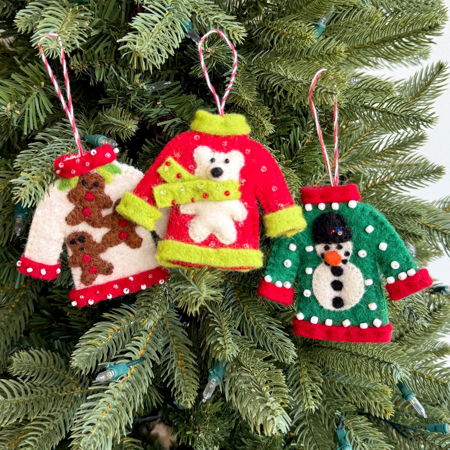 Ugly Christmas Sweater Felt Wool Ornament