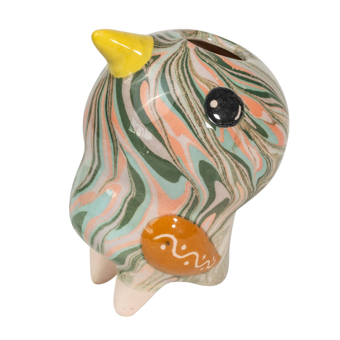 Marble Glazed Ceramic Plant Dripper - Bird
