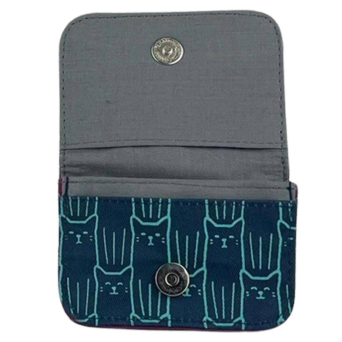 Cotton Canvas Cardholders - Cat Prints