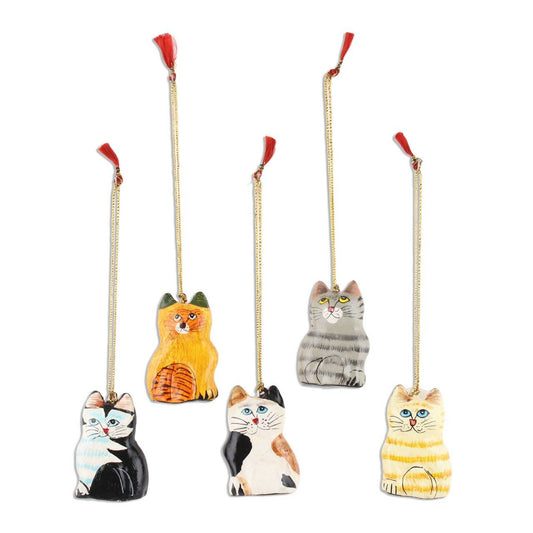 Cat Papier Mache Ornament