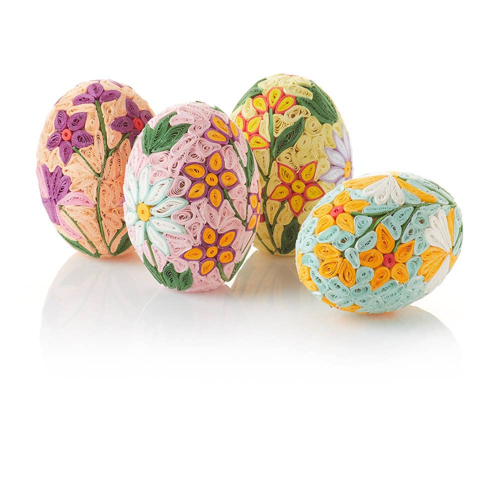 Spring Garden Quilled Easter Eggs - Assorted