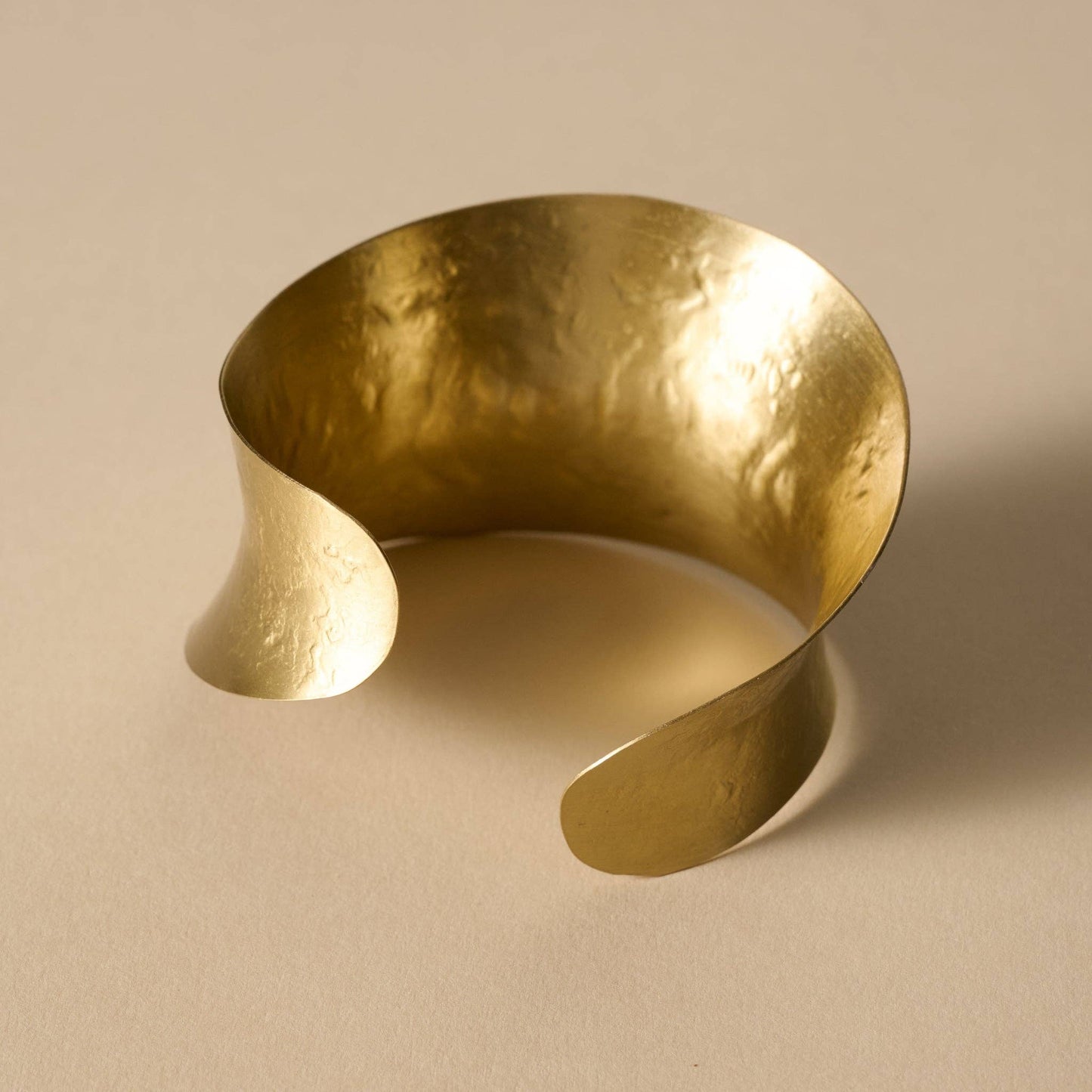Varsha Hammered Brass Cuff Bracelet