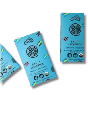 Salty Licorice 38% White Chocolate Bar