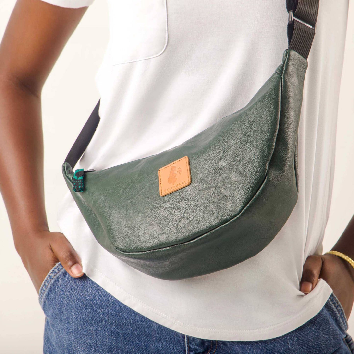 Round Mini Shoulder Bag – Vegan Leather, Assorted Colors