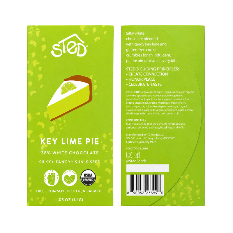 Mini Key Lime Pie Chocolate Bar