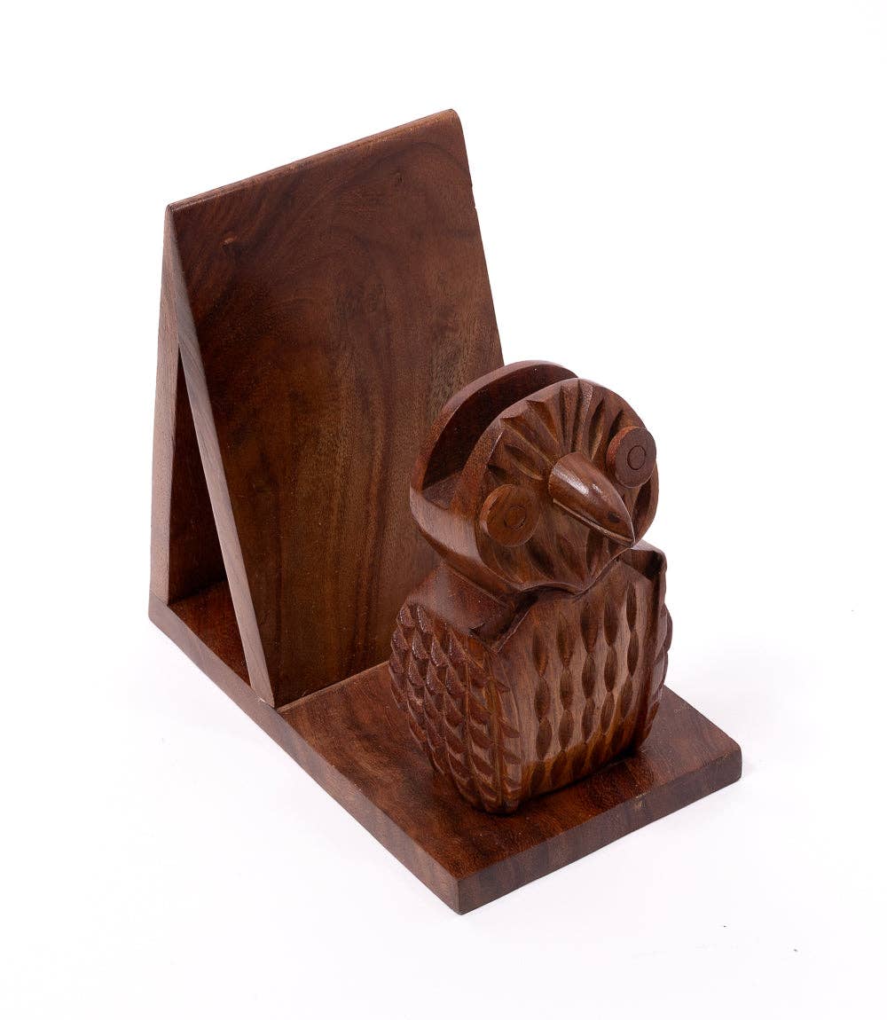Owl Book & Glasses Caddy