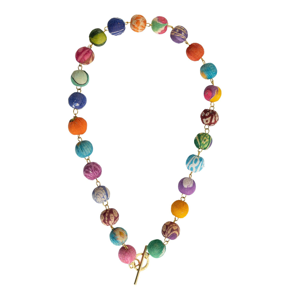 Fluid Kantha Toggle Necklace