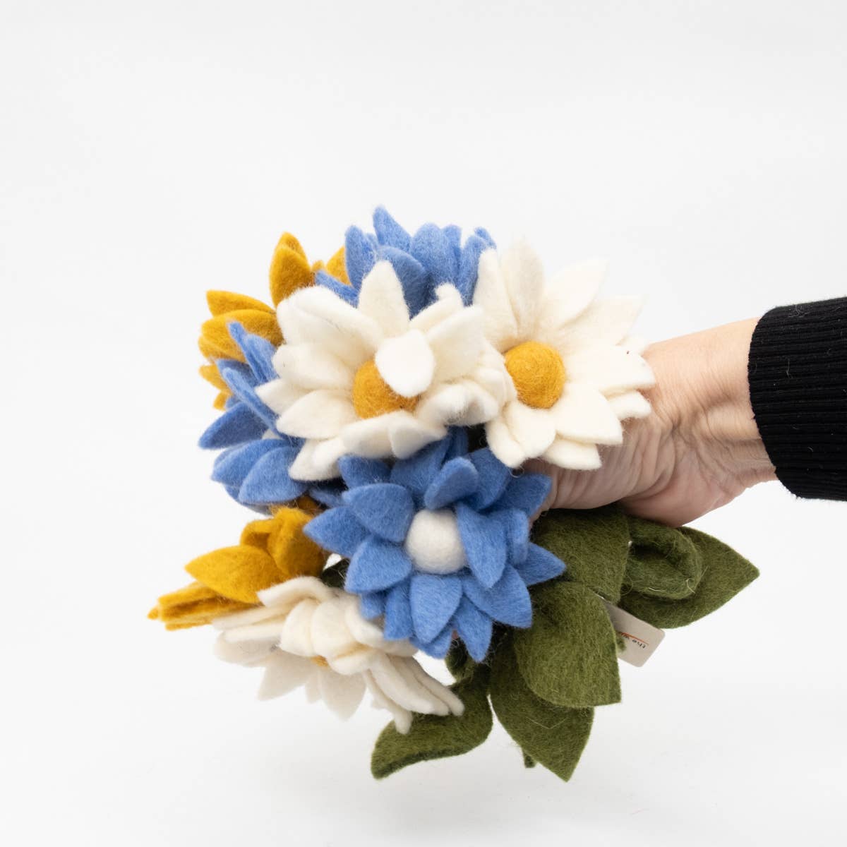 Felt Garland - Blue, White & Yellow Flowers