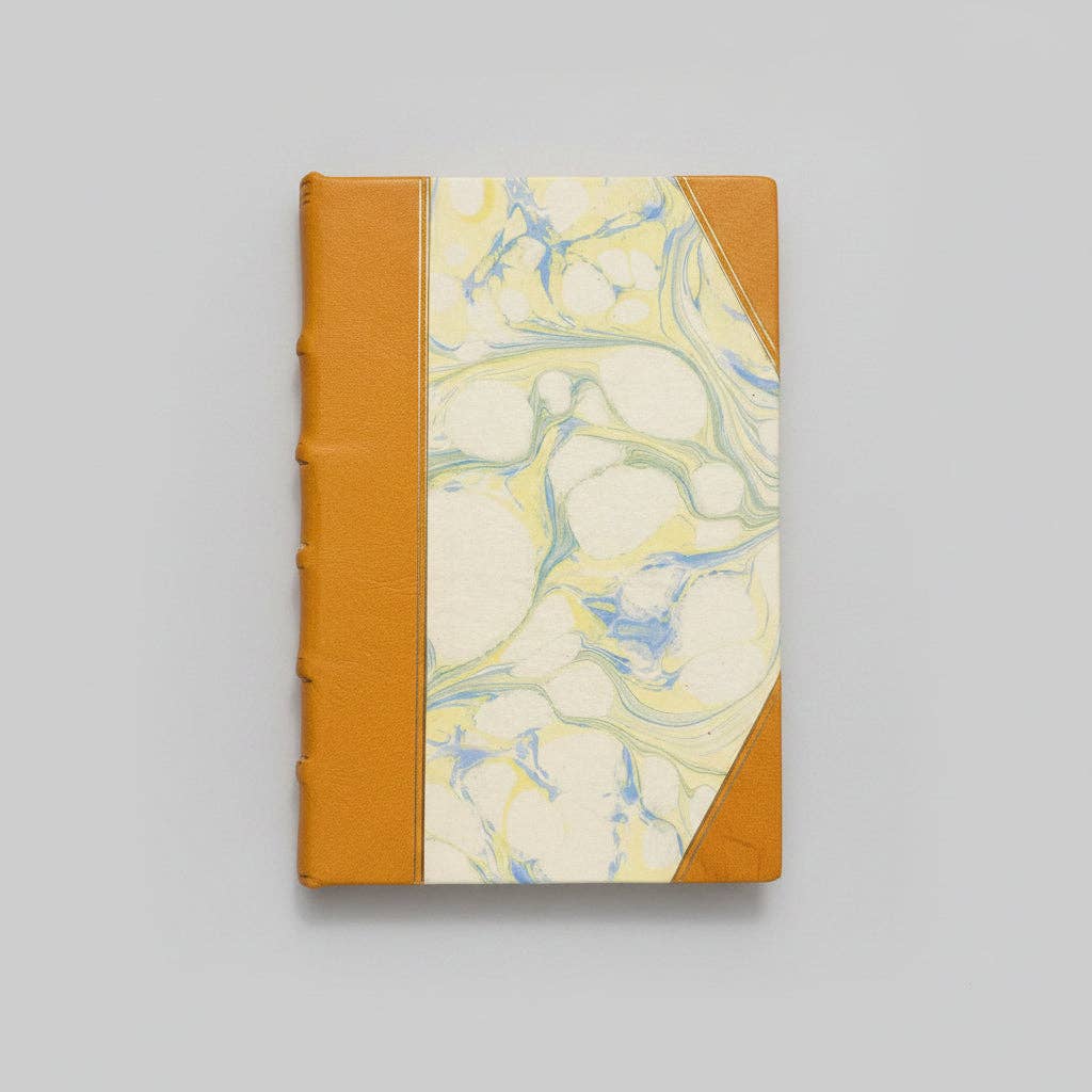 Marbled Paper Journal - Mustard