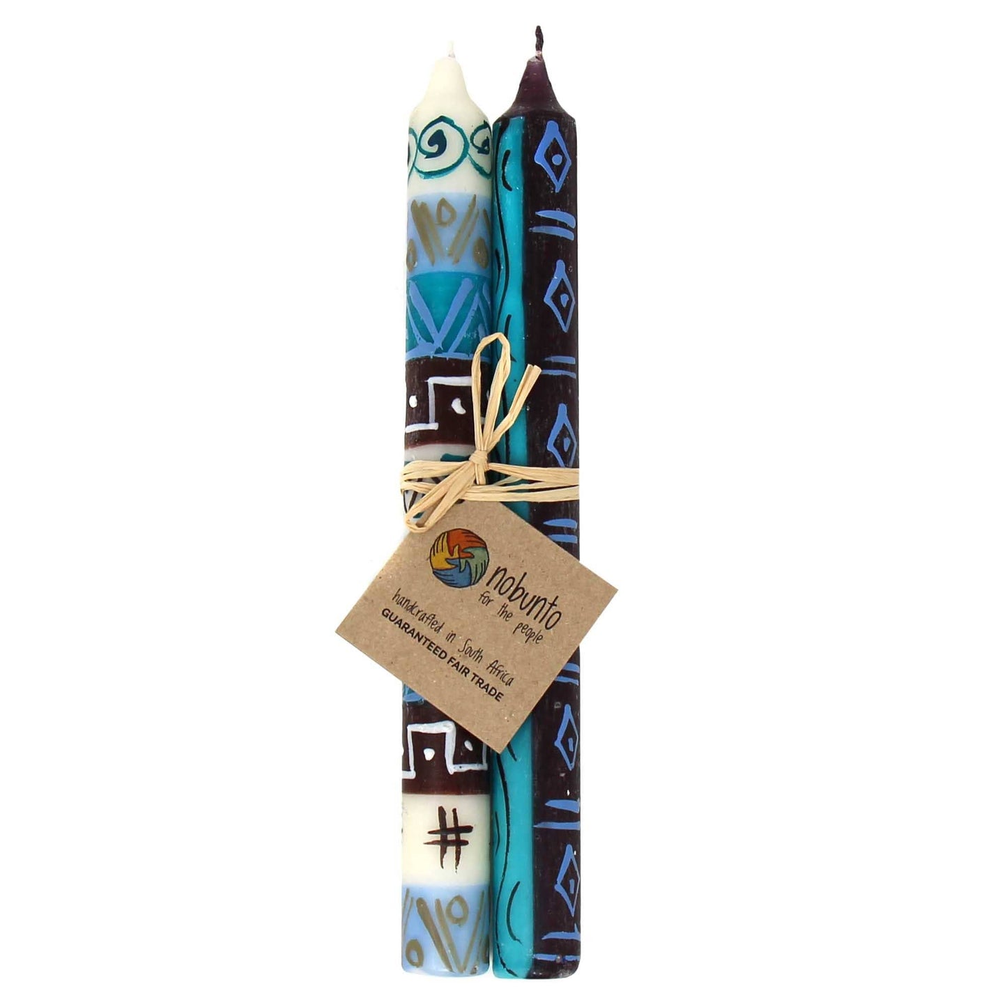 Hand Painted Dinner Candle Pair - Maji Design