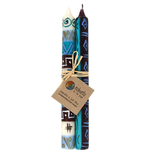 Hand Painted Dinner Candle Pair - Maji Design