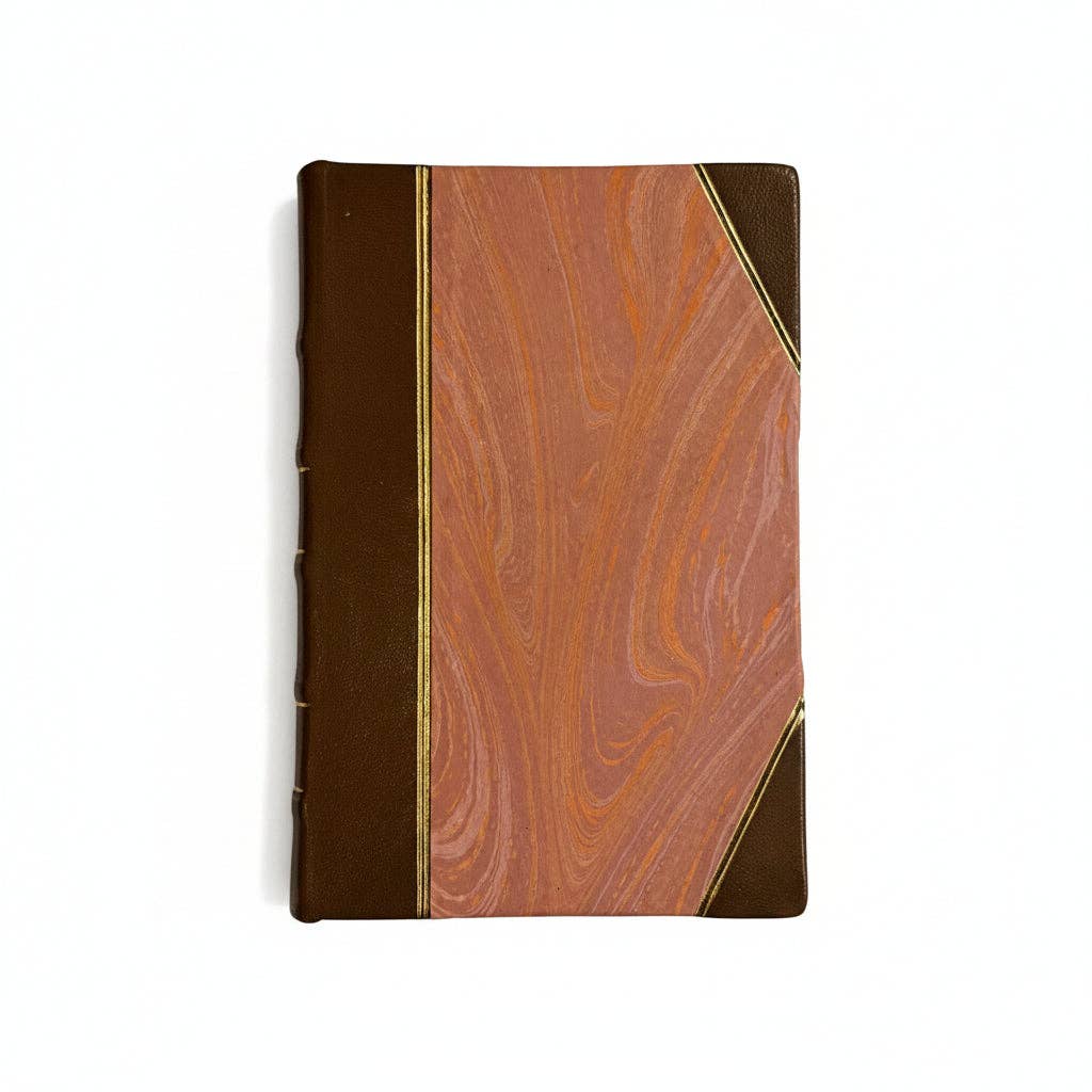 Marbled Paper Journal - Brown