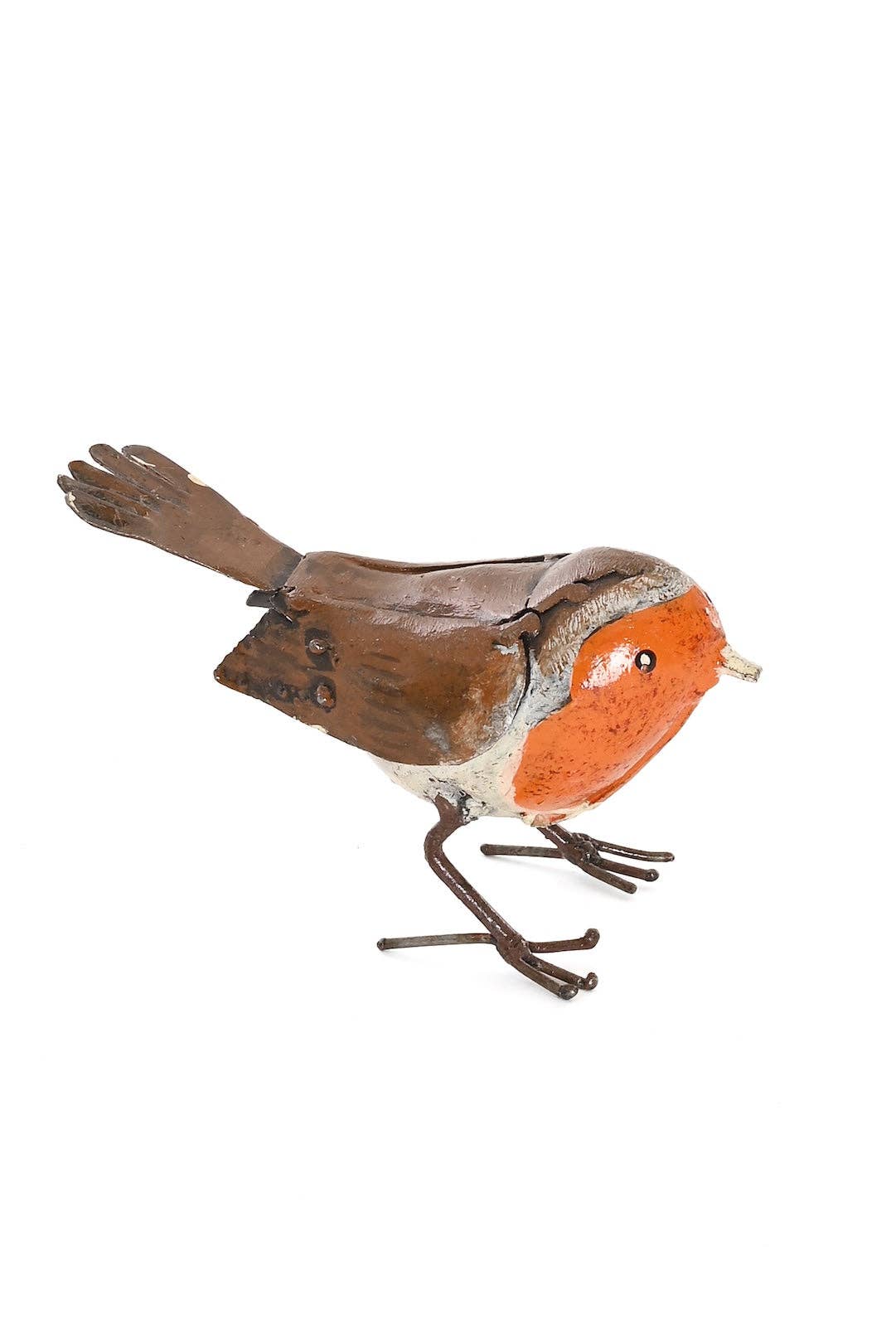 Recycled Metal Robin Sculpture