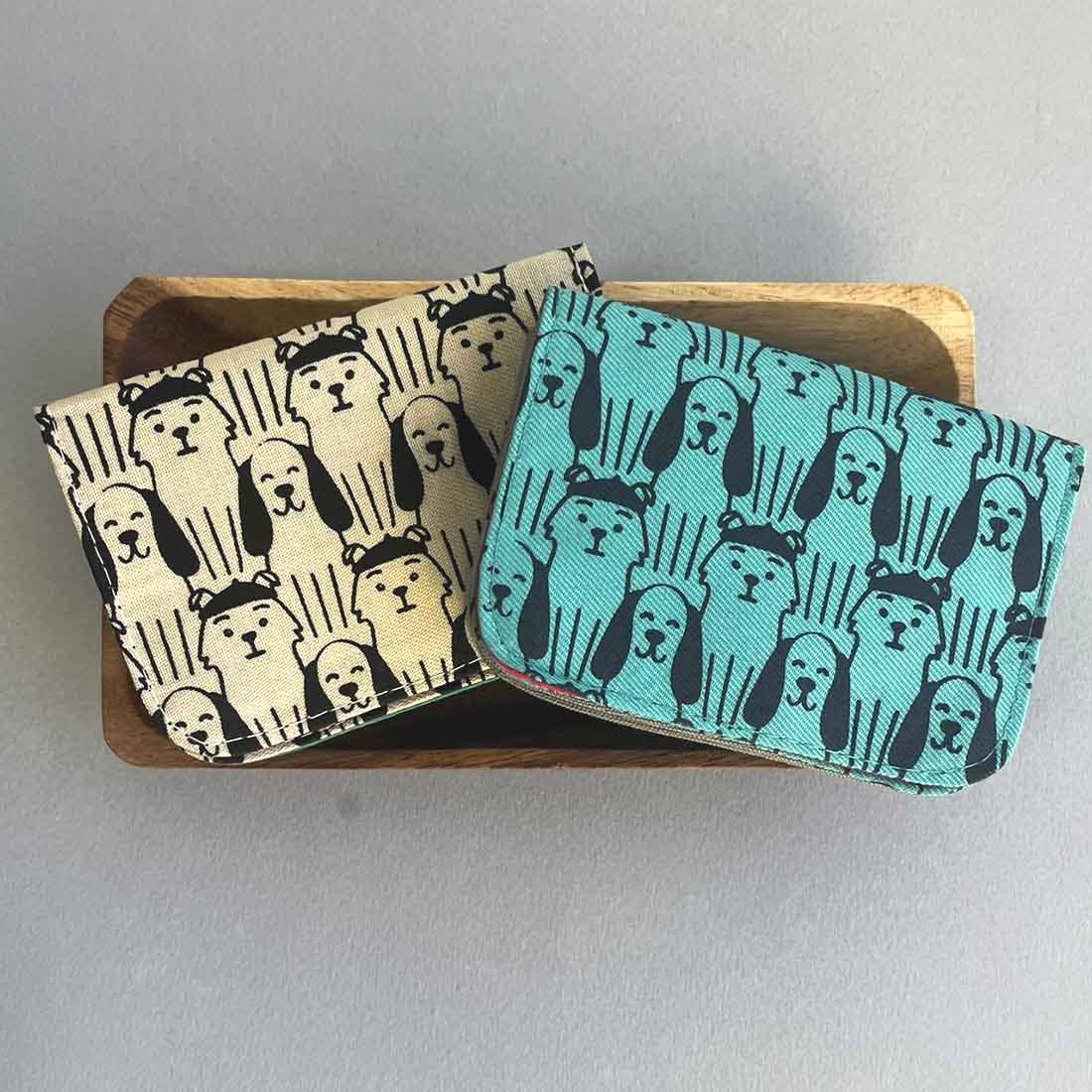 Cotton Canvas Cardholders - Dog Prints