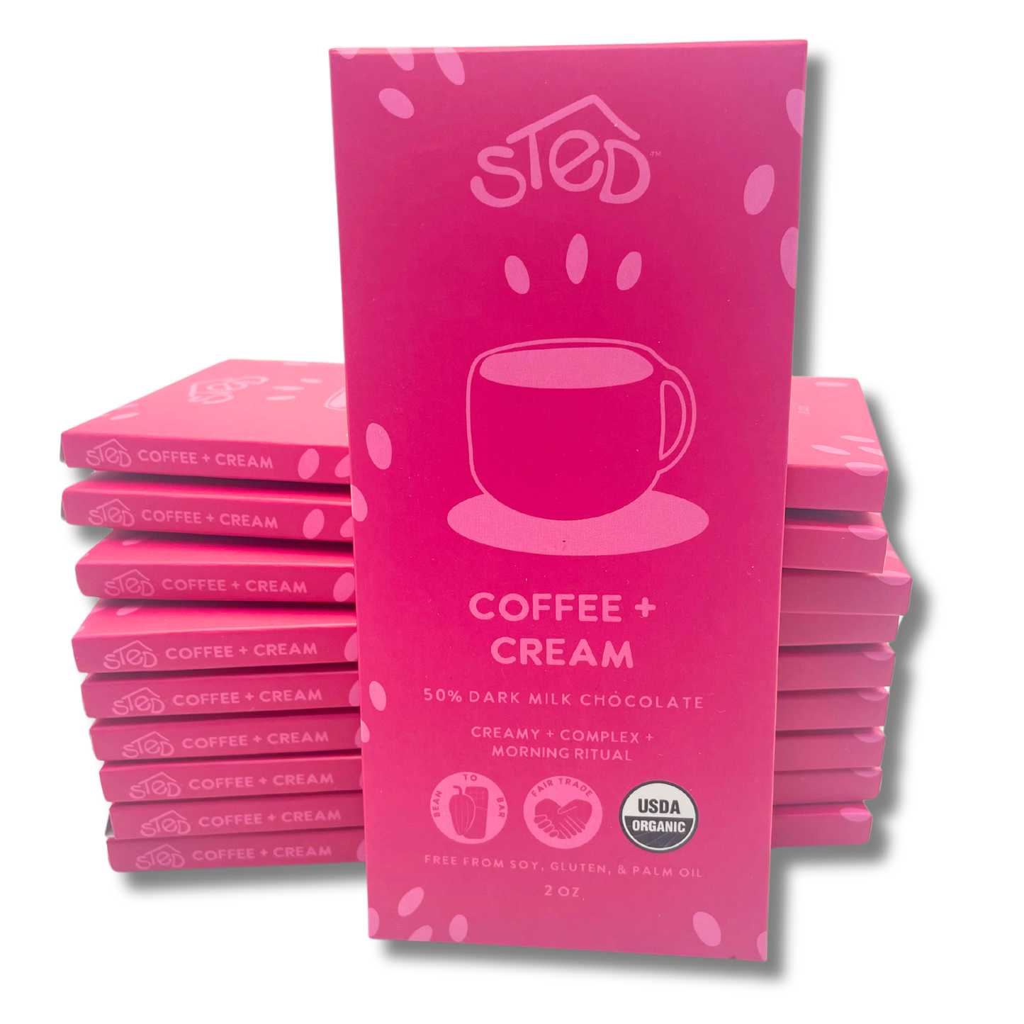 Coffee + Cream Dark Milk Chocolate Bar