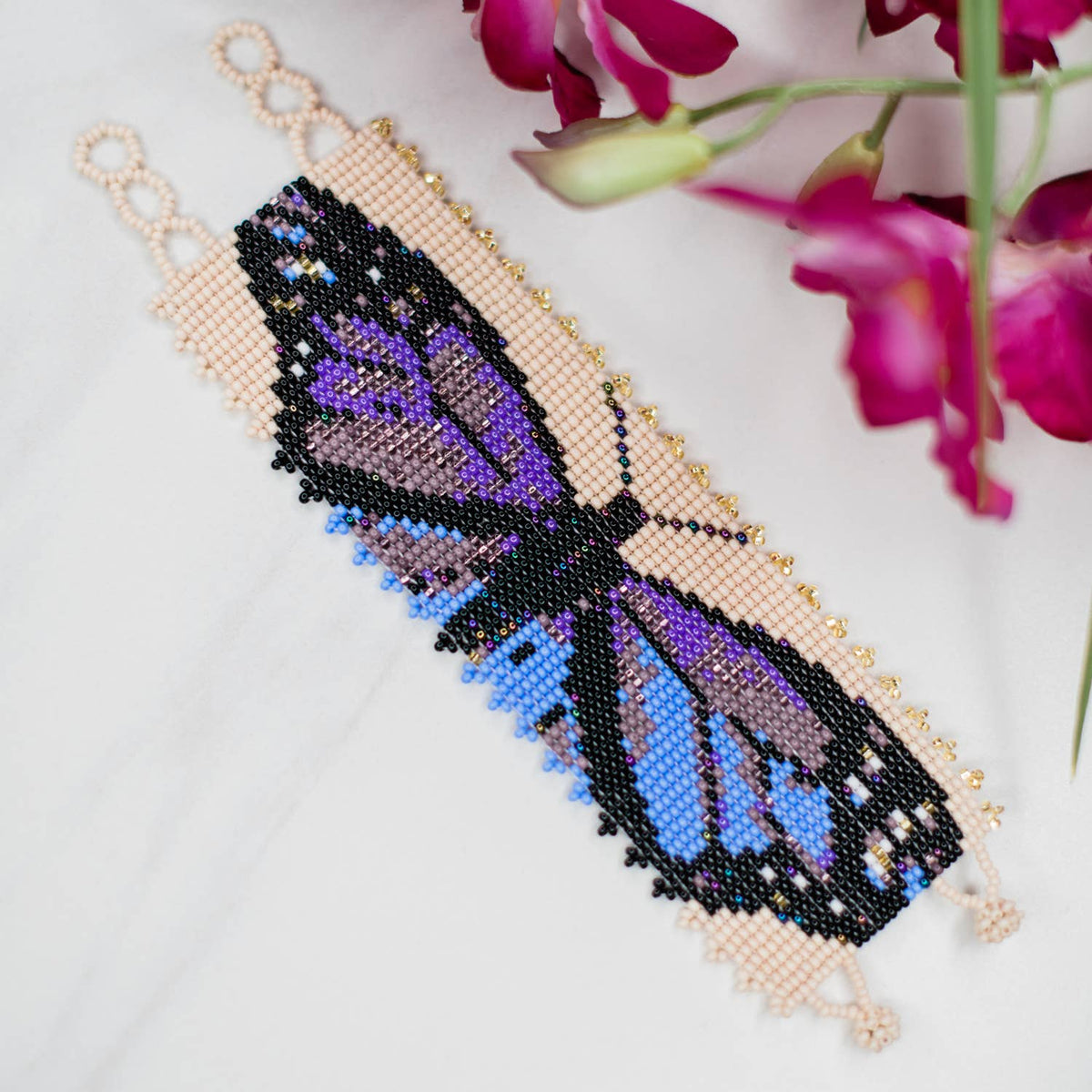 Purple Butterfly Cuff