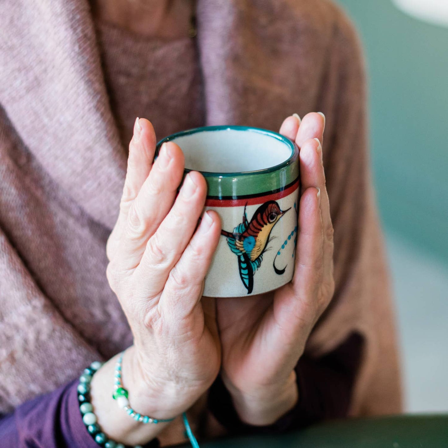 Wild Bird Handle-less Mug/Planter