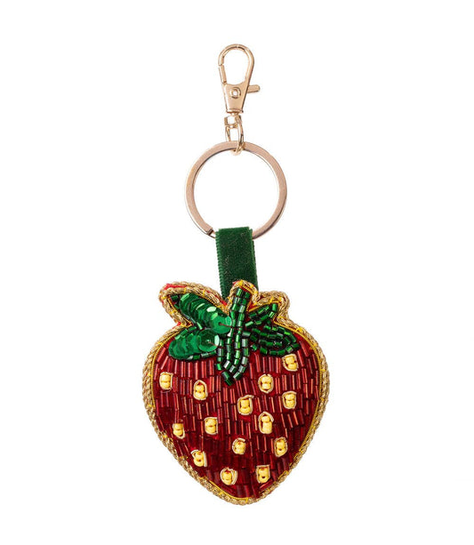Raksha Strawberry Bag Charm Keychain