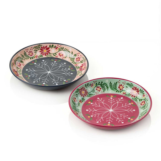 Festive Holiday Kashmiri Plates - Assorted
