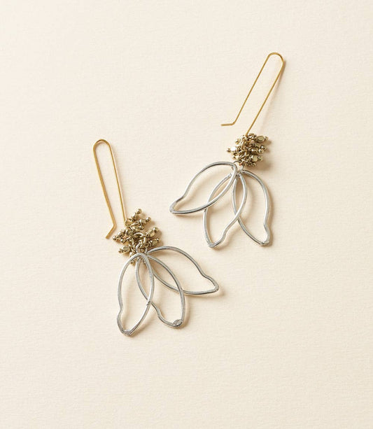 Kairavini Lotus Petal Drop Earrings
