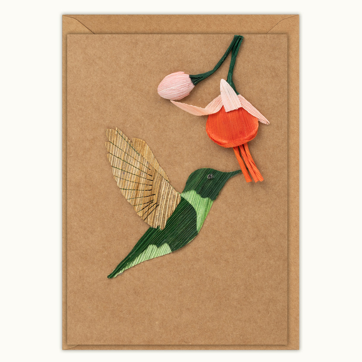 Husk & Heart - Bird with Flower Card