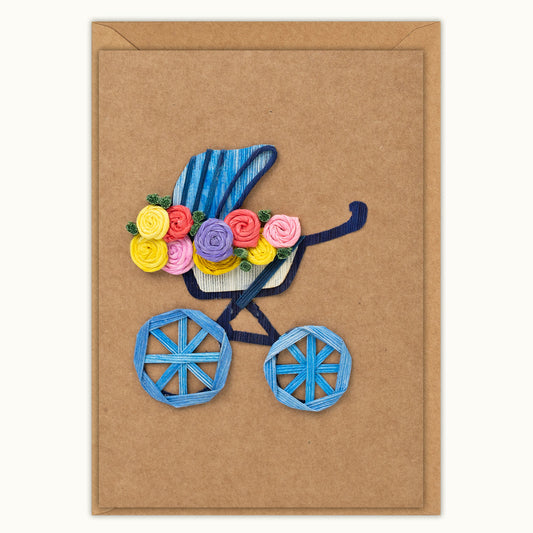 Husk & Heart - Baby Carriage Card