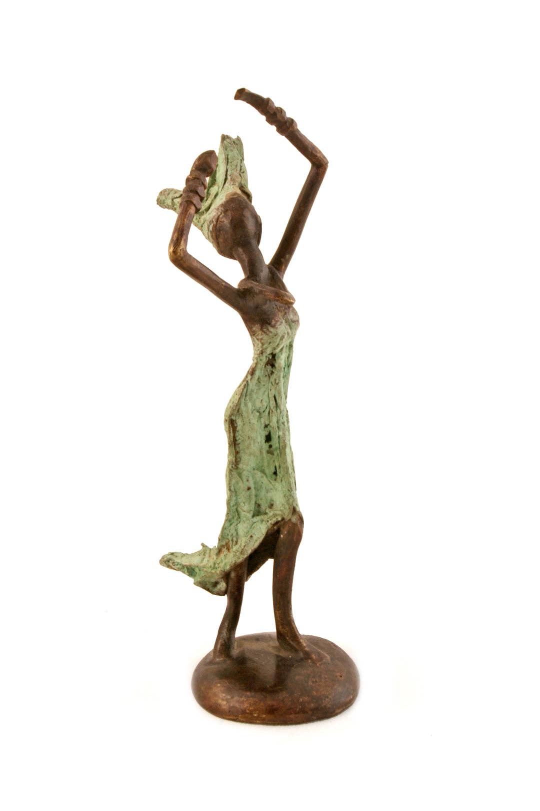 Bronze Miniature Celebrating Lady Sculpture - Assorted