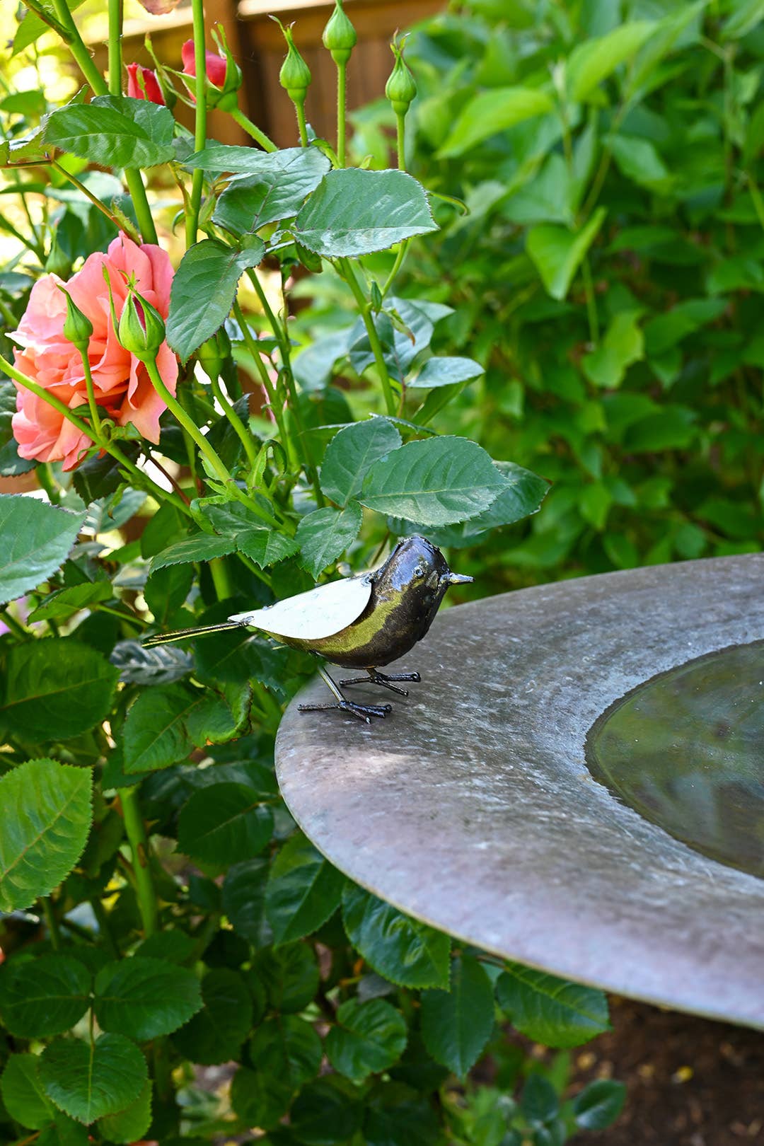 Small Bird Recycled Metal Sculpture