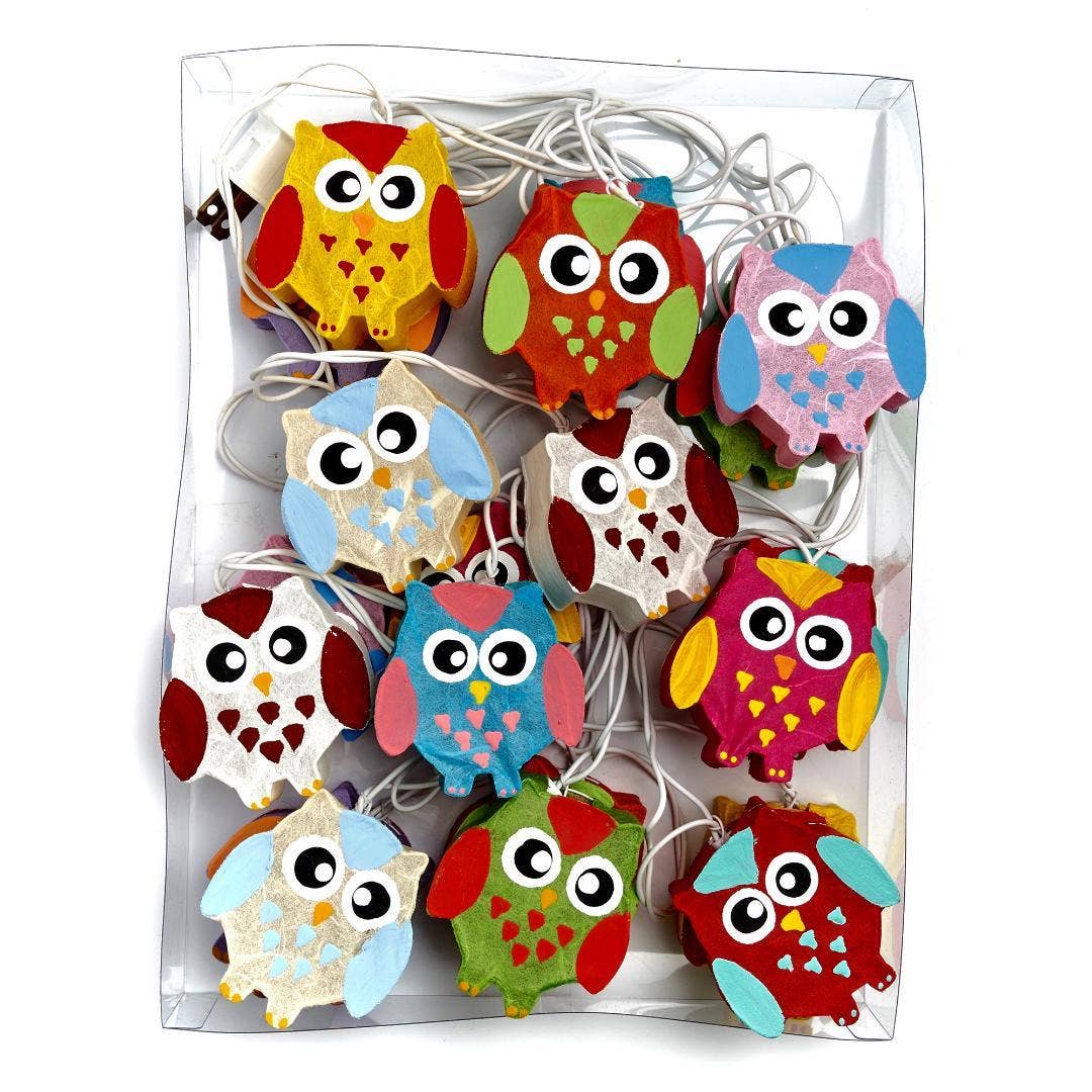 Plug-In String Lights - Owls
