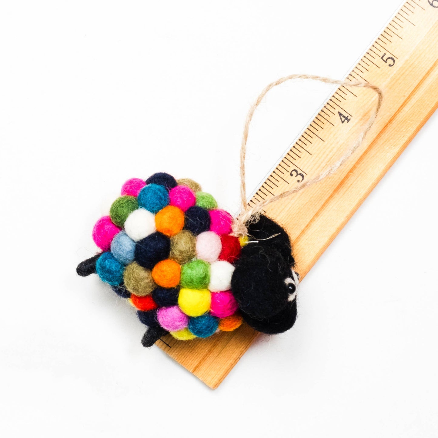 Rainbow Ball Sheep Ornament