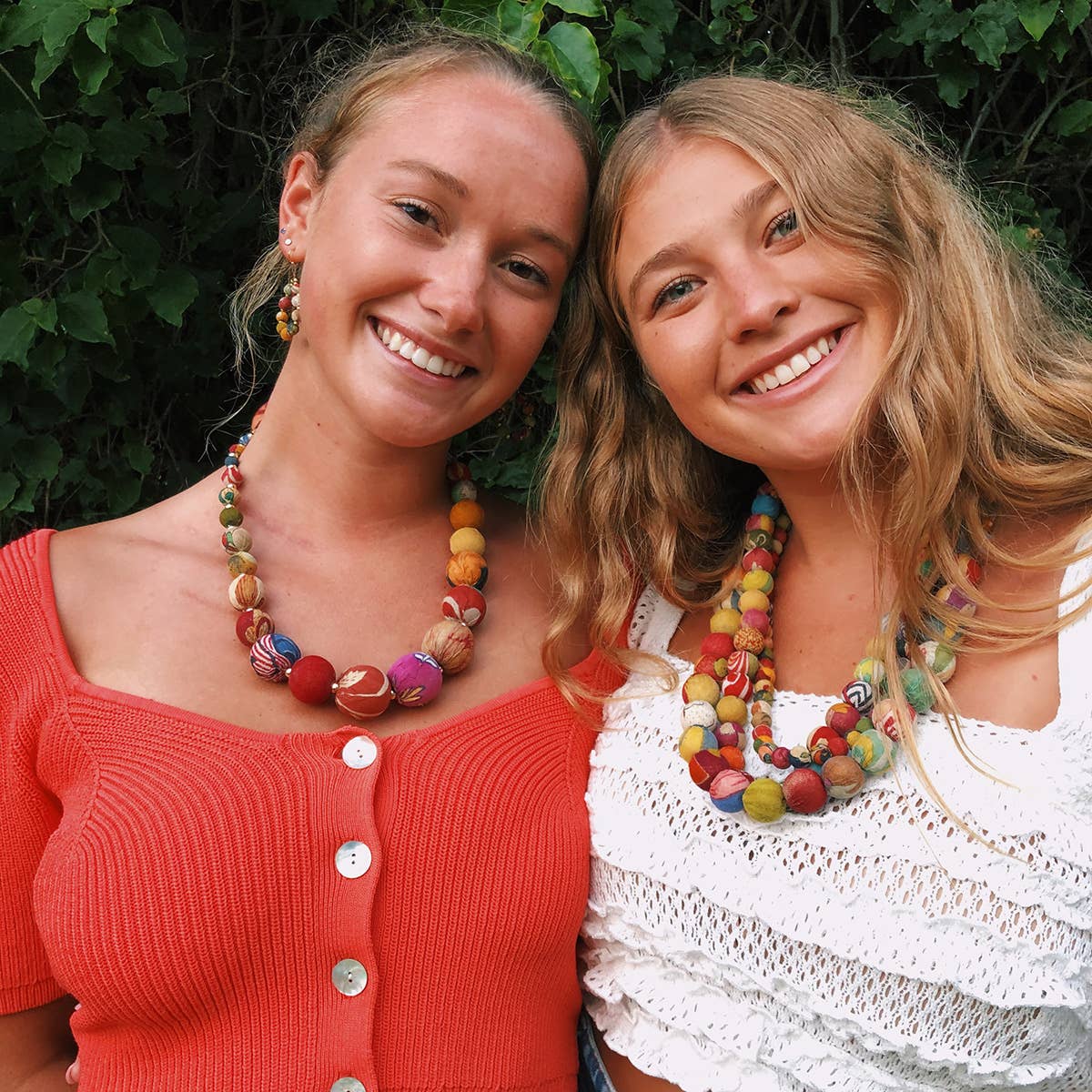 Kantha Graduated Bead Statement Necklace