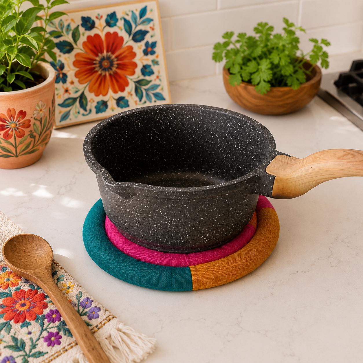 Bloom Spiral Spiced Trivet - Large