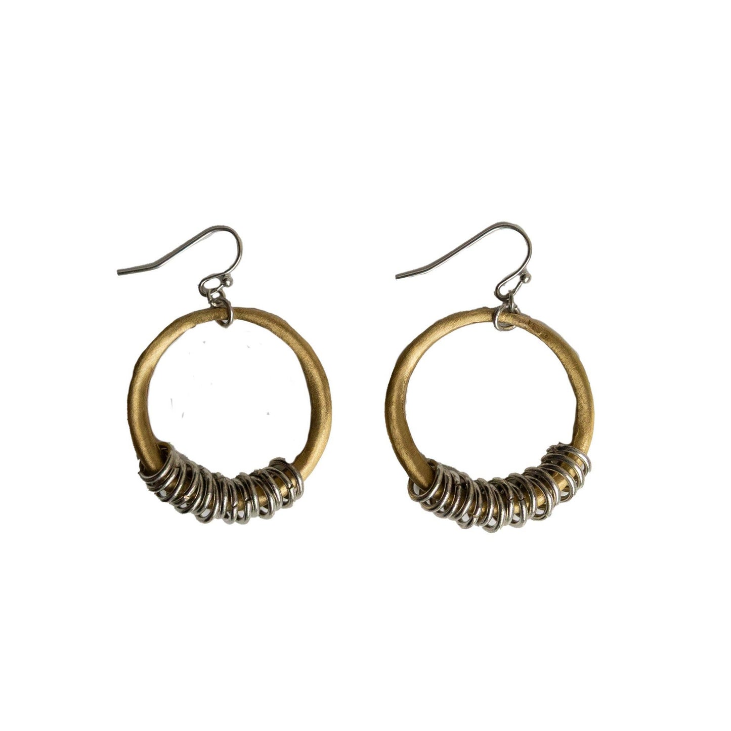 Dangling Circlet Hoops - Gold