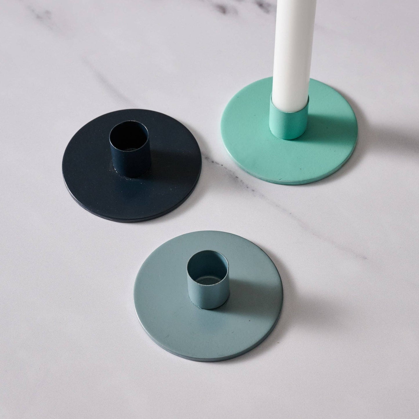 Kasi Round Taper Candle Holder - Midnight Blue