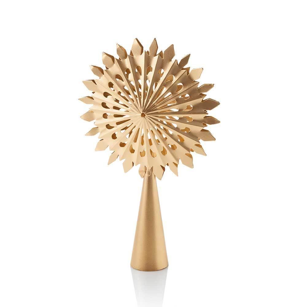 Satin Brass Snowstar Tree Topper