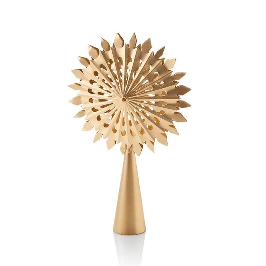 Satin Brass Snowstar Tree Topper