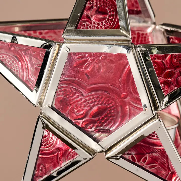 Starlight Candleholder Ornament - Red