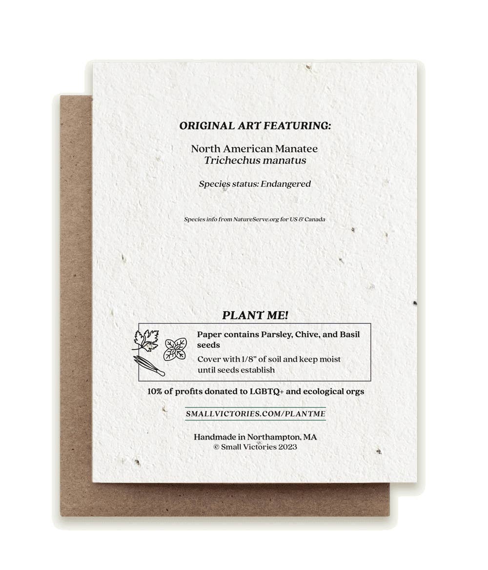 Manatee Mother Plantable Herb Seed Card