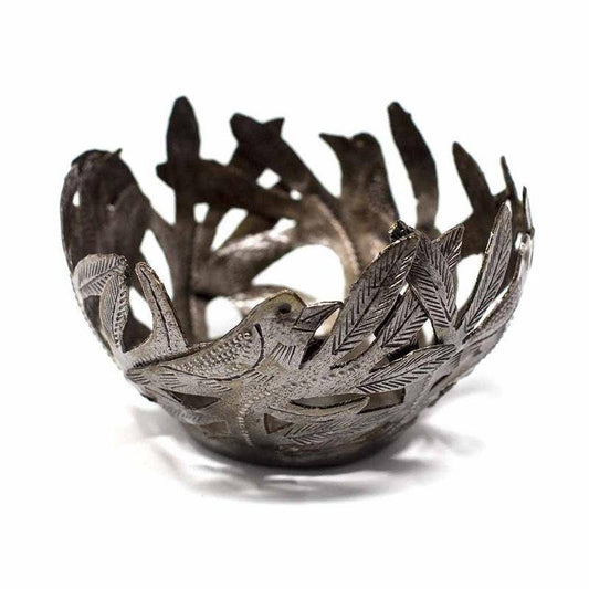 Cut Metal Bird Bowl