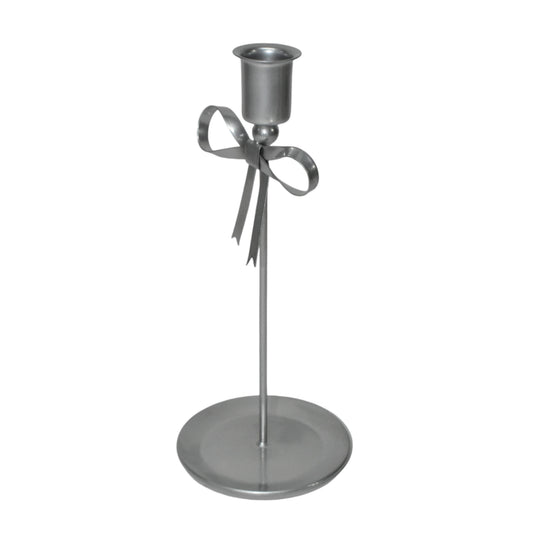 Silver Bow Candleholder