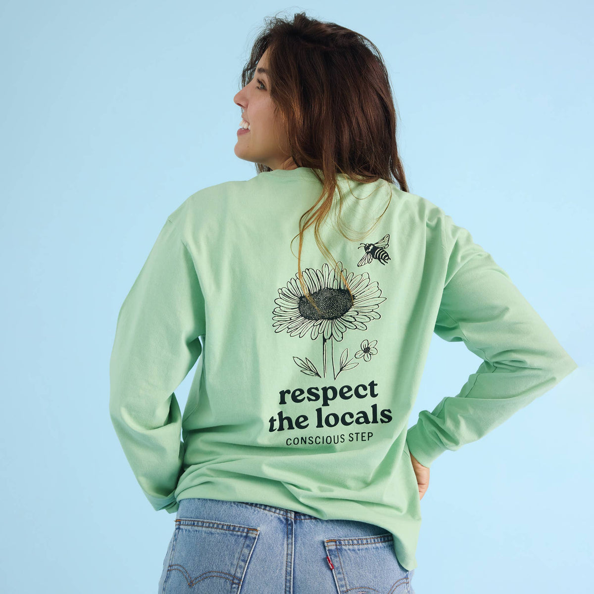 Respect the Locals Long Sleeve T-Shirt | Organic Cotton