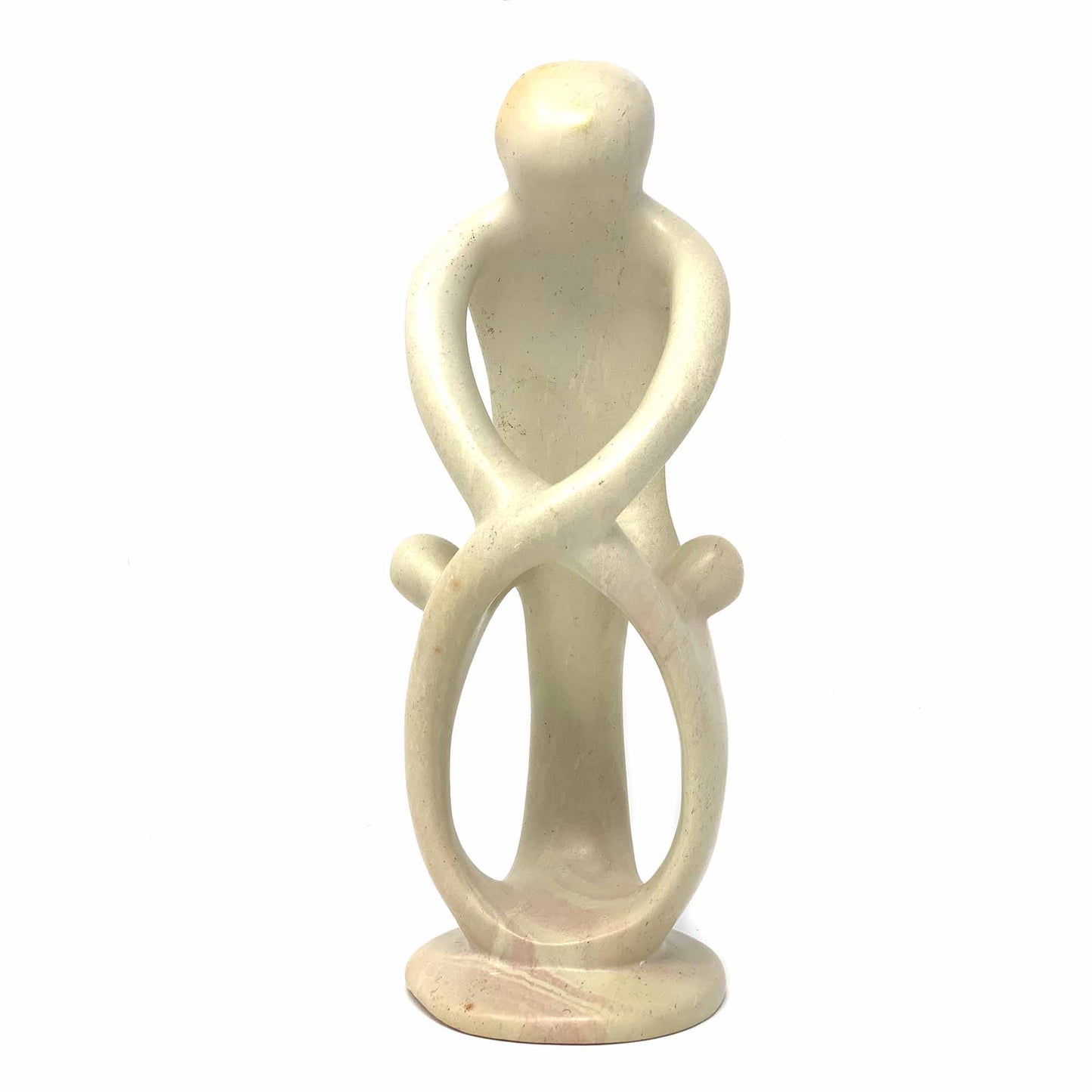 Natural Soapstone Family Sculpture - 5-Person, 8''