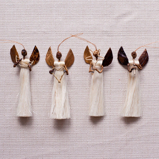 Sisal Angel Ornament - Assorted