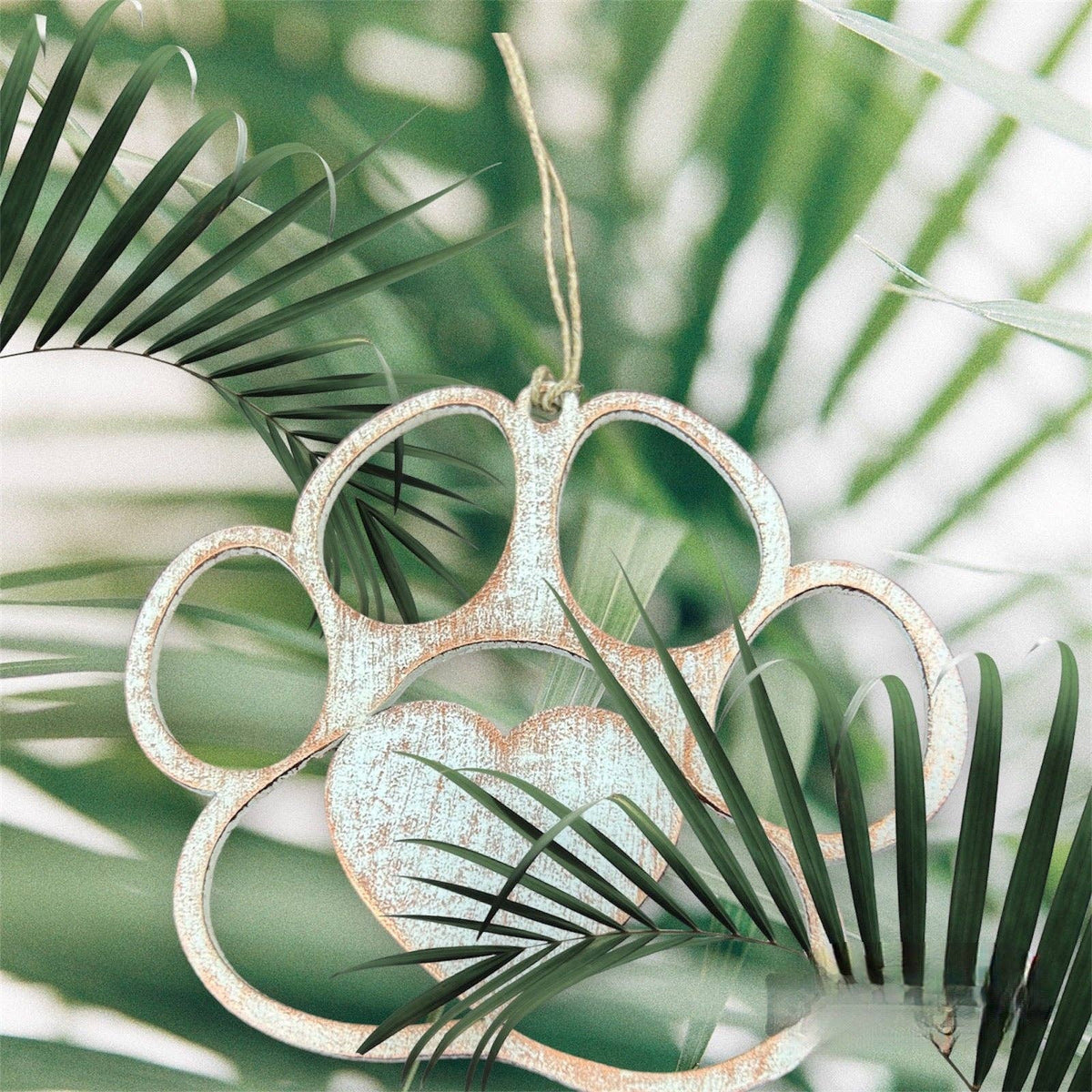 Wooden Paw Ornament