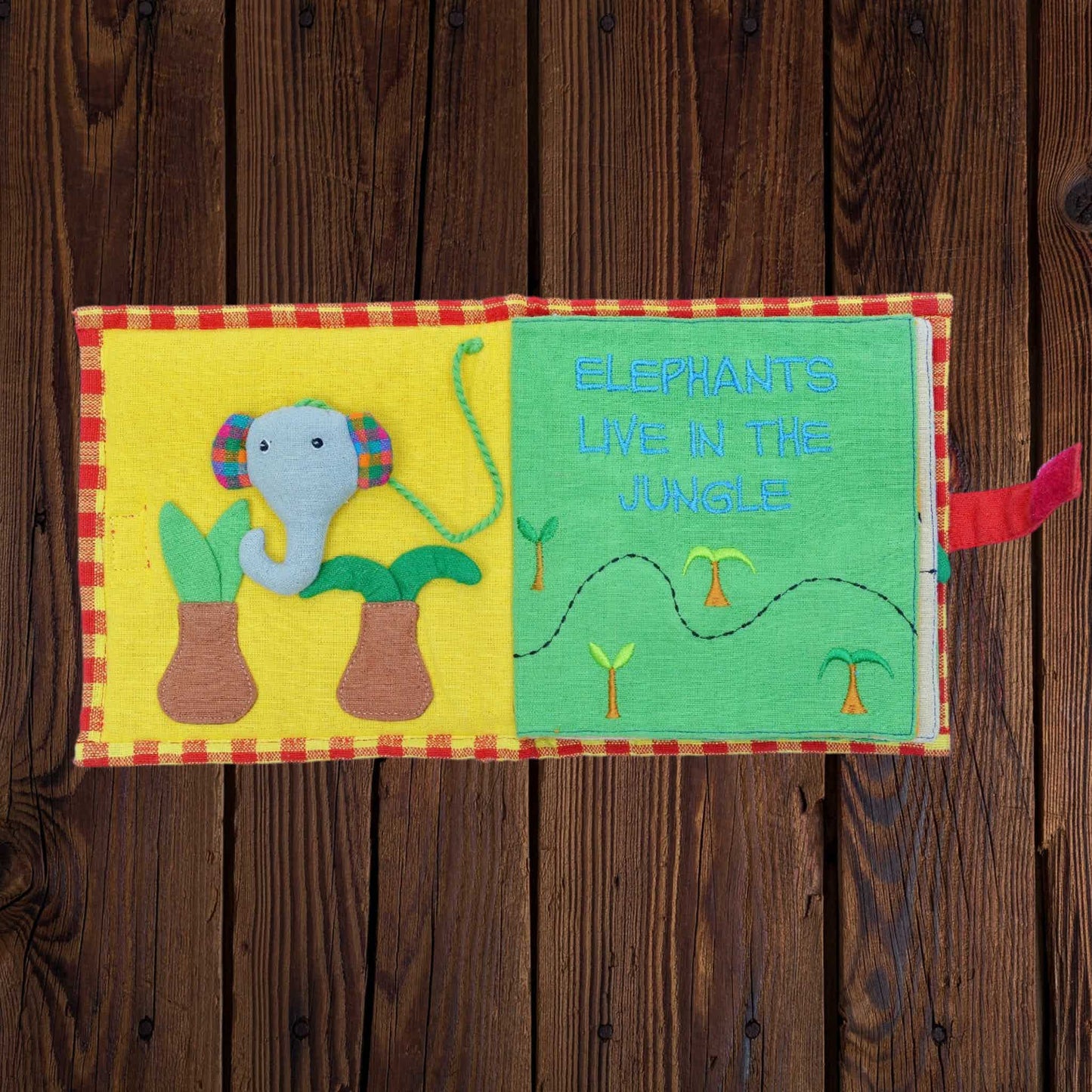 Fabric Kids' Book - Save the Elephants