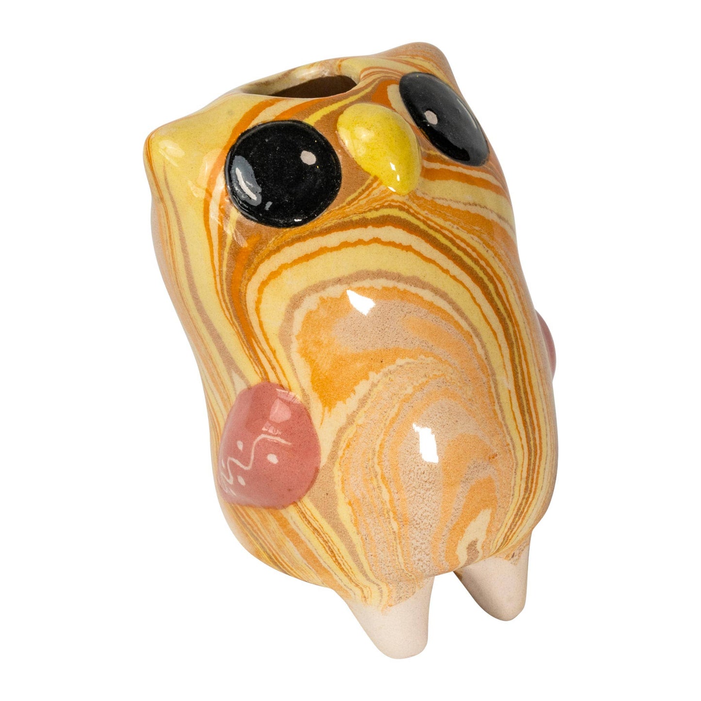 Marble Glazed Ceramic Plant Dripper - Owl
