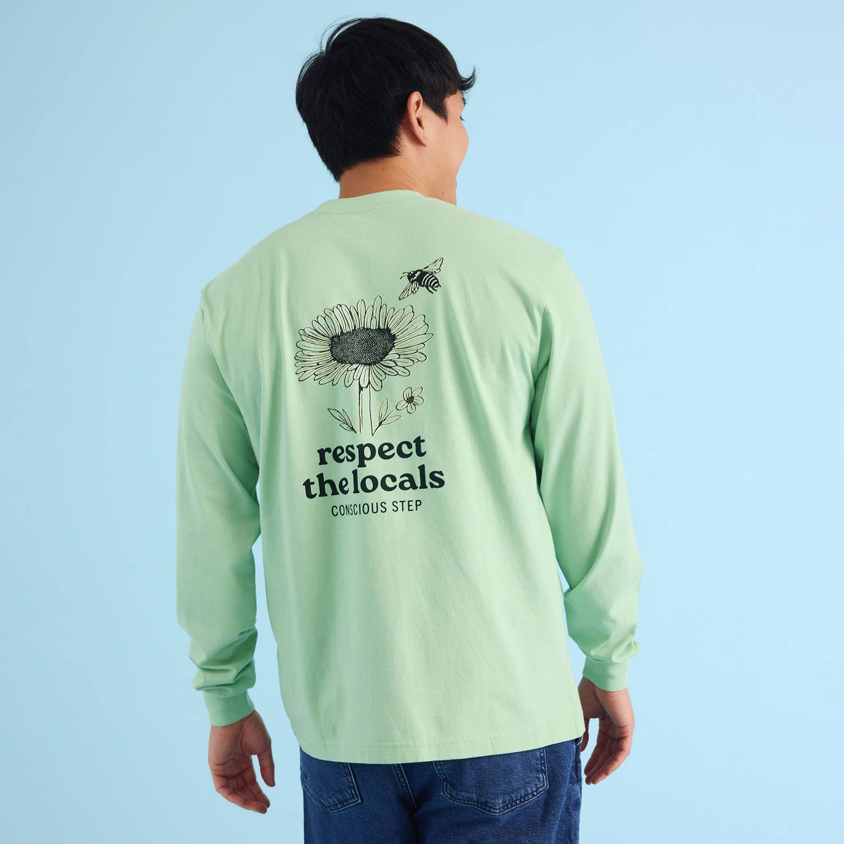 Respect the Locals Long Sleeve T-Shirt | Organic Cotton
