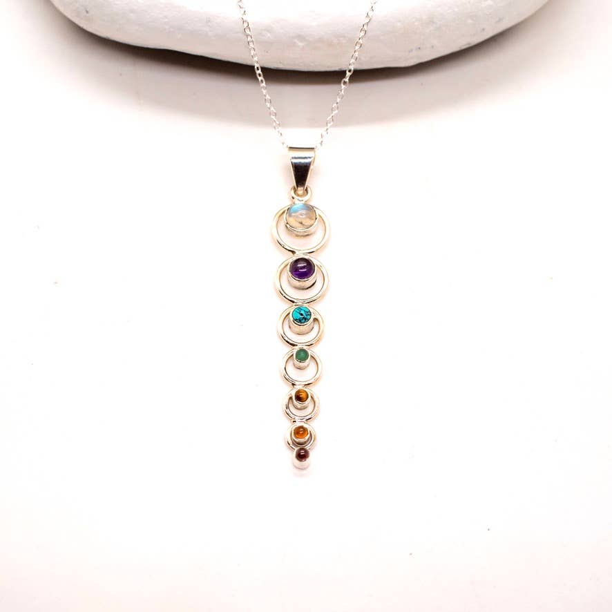 Sterling Silver Chakra Necklace