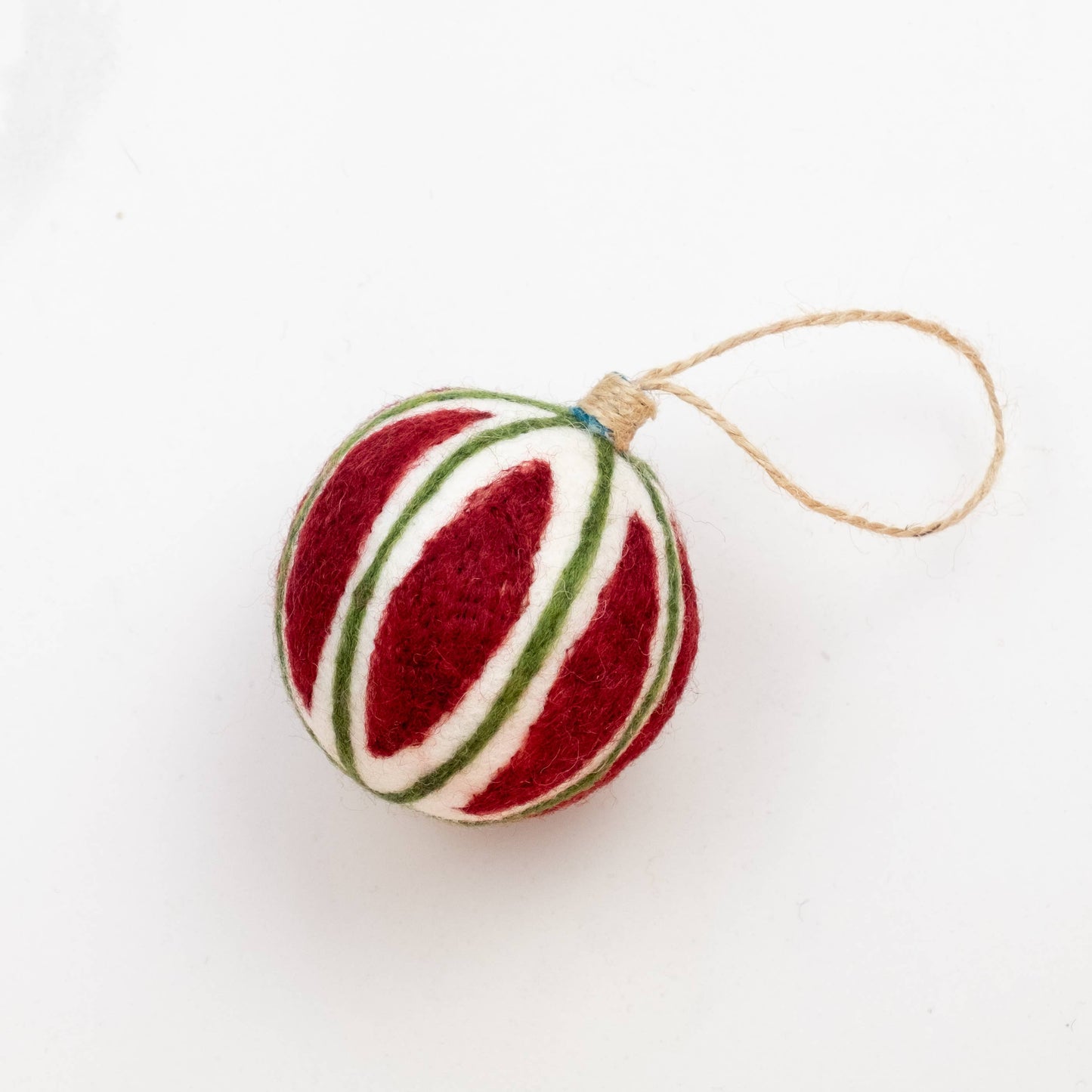 Embroidered Red Ball Ornament - Assorted