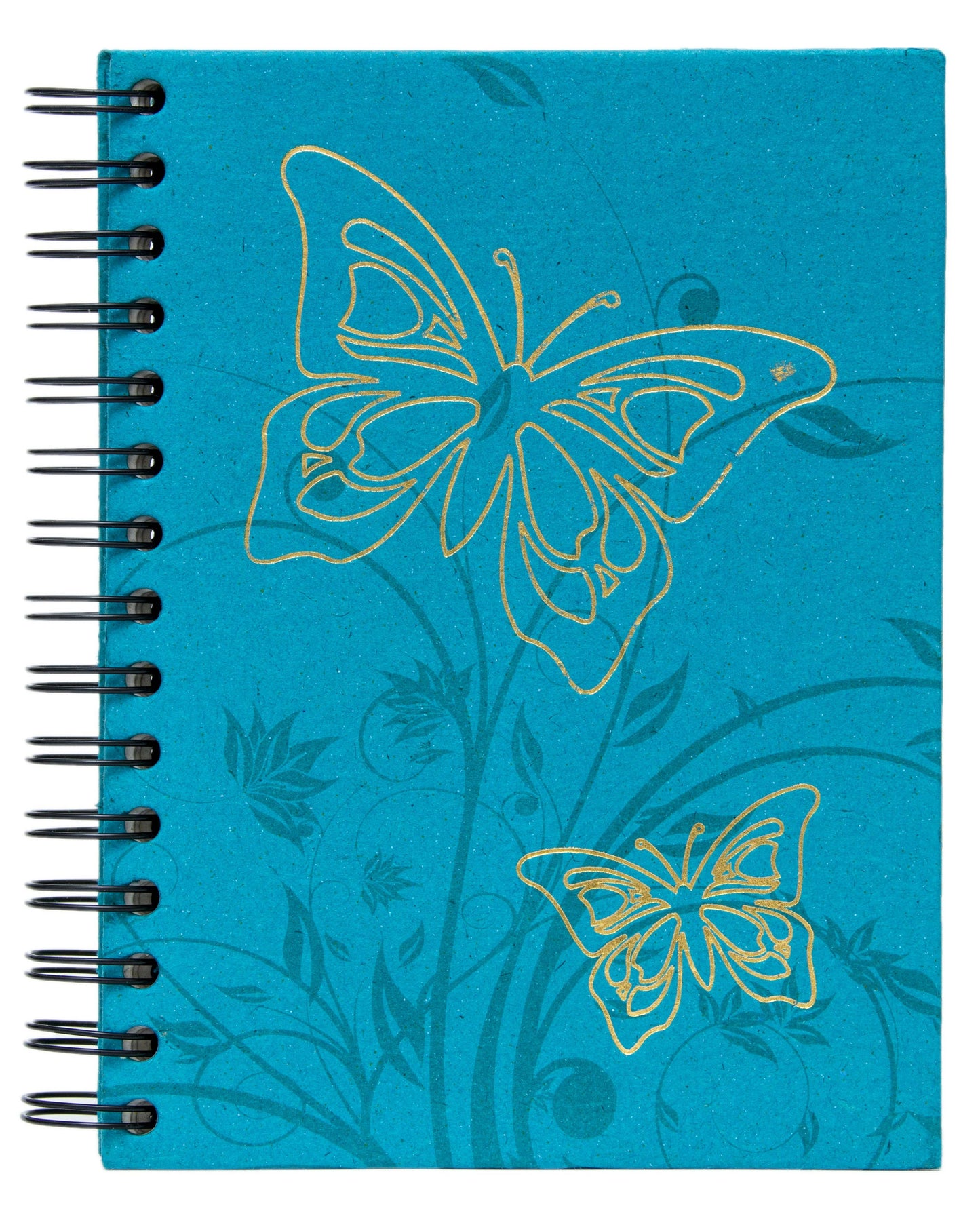 Large Notebook - Foiled Butterfly/Turquoise